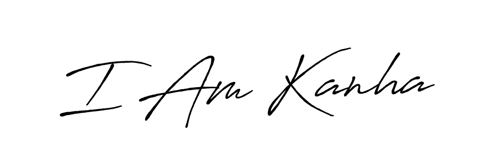Create a beautiful signature design for name I Am Kanha. With this signature (Antro_Vectra_Bolder) fonts, you can make a handwritten signature for free. I Am Kanha signature style 7 images and pictures png