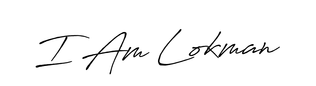 How to make I Am Lokman signature? Antro_Vectra_Bolder is a professional autograph style. Create handwritten signature for I Am Lokman name. I Am Lokman signature style 7 images and pictures png