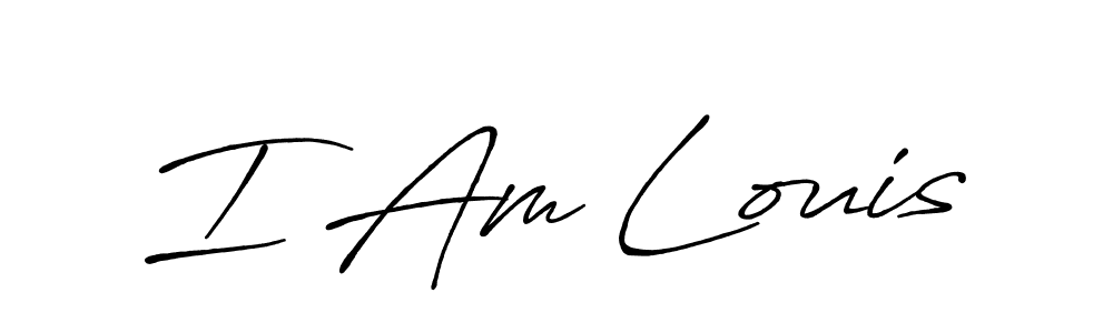 Similarly Antro_Vectra_Bolder is the best handwritten signature design. Signature creator online .You can use it as an online autograph creator for name I Am Louis. I Am Louis signature style 7 images and pictures png