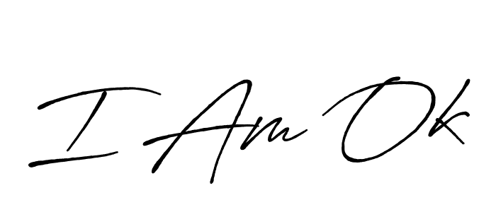 Antro_Vectra_Bolder is a professional signature style that is perfect for those who want to add a touch of class to their signature. It is also a great choice for those who want to make their signature more unique. Get I Am Ok name to fancy signature for free. I Am Ok signature style 7 images and pictures png