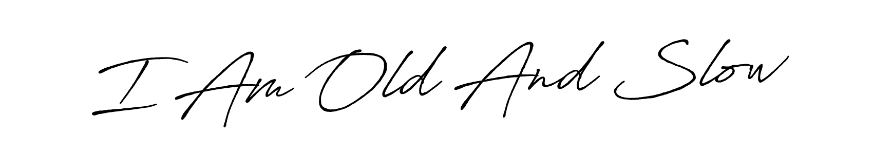 Check out images of Autograph of I Am Old And Slow name. Actor I Am Old And Slow Signature Style. Antro_Vectra_Bolder is a professional sign style online. I Am Old And Slow signature style 7 images and pictures png