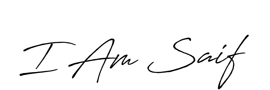 Antro_Vectra_Bolder is a professional signature style that is perfect for those who want to add a touch of class to their signature. It is also a great choice for those who want to make their signature more unique. Get I Am Saif name to fancy signature for free. I Am Saif signature style 7 images and pictures png