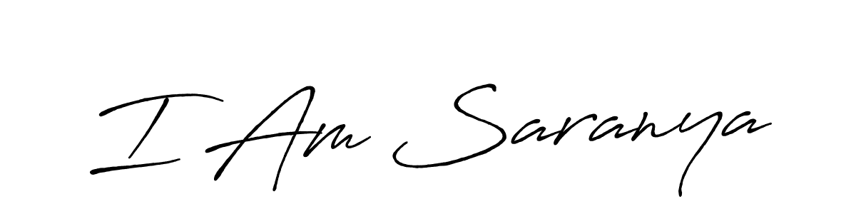 Make a short I Am Saranya signature style. Manage your documents anywhere anytime using Antro_Vectra_Bolder. Create and add eSignatures, submit forms, share and send files easily. I Am Saranya signature style 7 images and pictures png