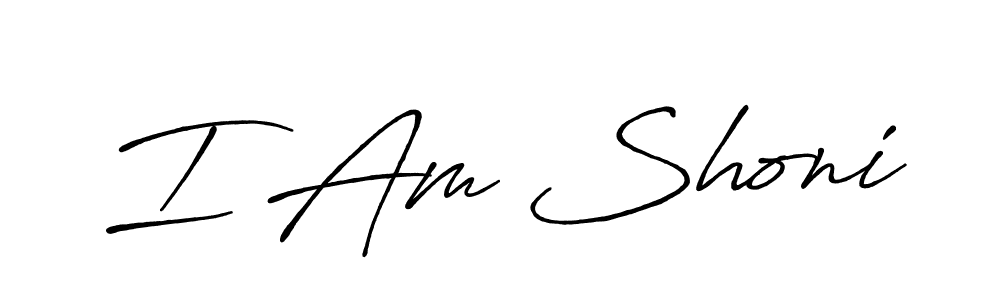 Make a beautiful signature design for name I Am Shoni. With this signature (Antro_Vectra_Bolder) style, you can create a handwritten signature for free. I Am Shoni signature style 7 images and pictures png