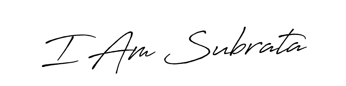 Antro_Vectra_Bolder is a professional signature style that is perfect for those who want to add a touch of class to their signature. It is also a great choice for those who want to make their signature more unique. Get I Am Subrata name to fancy signature for free. I Am Subrata signature style 7 images and pictures png
