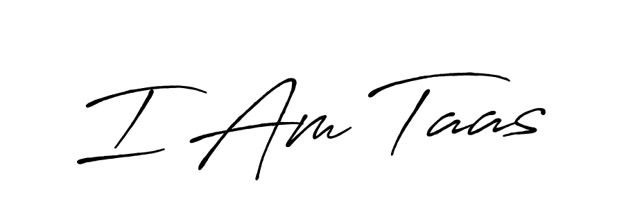 How to make I Am Taas name signature. Use Antro_Vectra_Bolder style for creating short signs online. This is the latest handwritten sign. I Am Taas signature style 7 images and pictures png