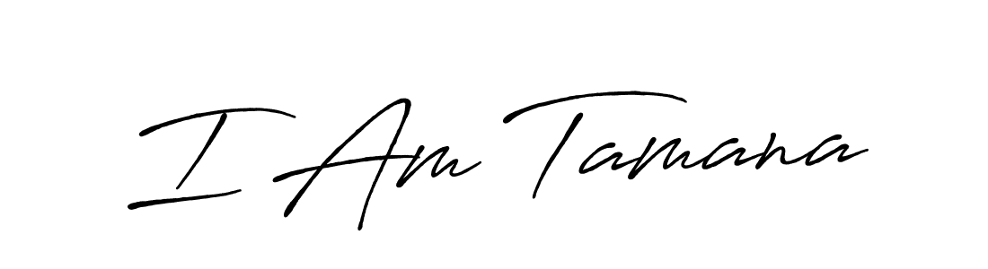 How to make I Am Tamana signature? Antro_Vectra_Bolder is a professional autograph style. Create handwritten signature for I Am Tamana name. I Am Tamana signature style 7 images and pictures png