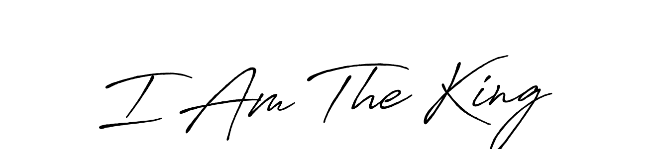 Make a short I Am The King signature style. Manage your documents anywhere anytime using Antro_Vectra_Bolder. Create and add eSignatures, submit forms, share and send files easily. I Am The King signature style 7 images and pictures png