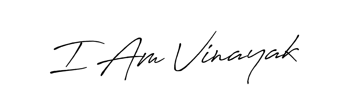 How to Draw I Am Vinayak signature style? Antro_Vectra_Bolder is a latest design signature styles for name I Am Vinayak. I Am Vinayak signature style 7 images and pictures png