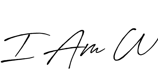 How to make I Am W signature? Antro_Vectra_Bolder is a professional autograph style. Create handwritten signature for I Am W name. I Am W signature style 7 images and pictures png