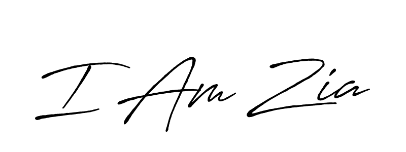 How to make I Am Zia name signature. Use Antro_Vectra_Bolder style for creating short signs online. This is the latest handwritten sign. I Am Zia signature style 7 images and pictures png