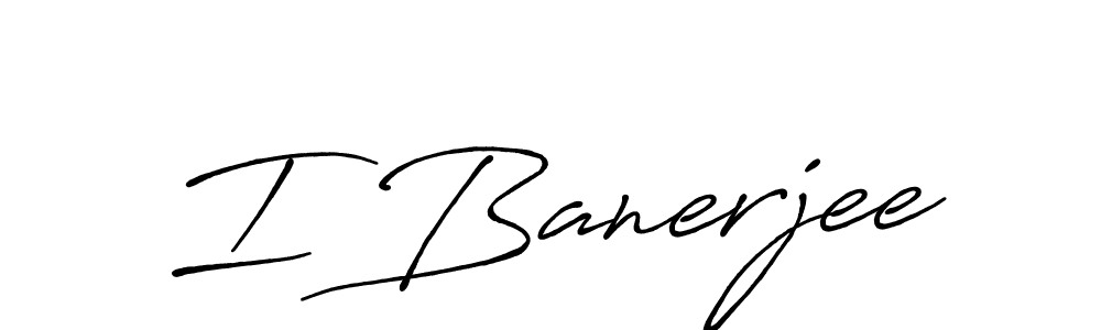 I Banerjee stylish signature style. Best Handwritten Sign (Antro_Vectra_Bolder) for my name. Handwritten Signature Collection Ideas for my name I Banerjee. I Banerjee signature style 7 images and pictures png