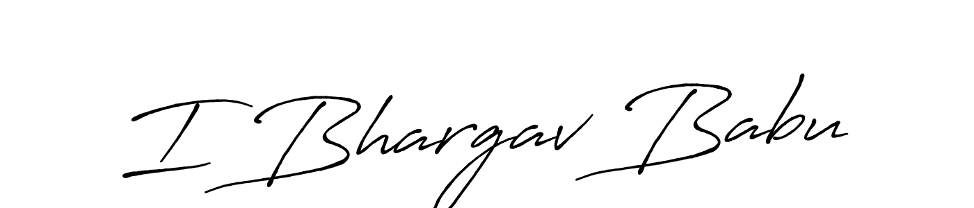 Antro_Vectra_Bolder is a professional signature style that is perfect for those who want to add a touch of class to their signature. It is also a great choice for those who want to make their signature more unique. Get I Bhargav Babu name to fancy signature for free. I Bhargav Babu signature style 7 images and pictures png