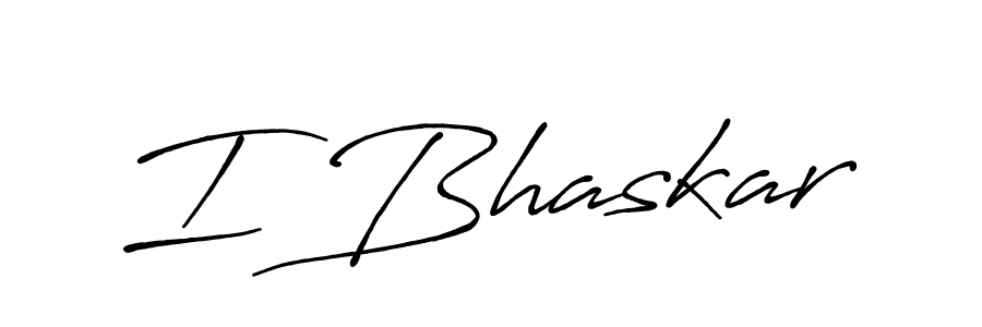 Use a signature maker to create a handwritten signature online. With this signature software, you can design (Antro_Vectra_Bolder) your own signature for name I Bhaskar. I Bhaskar signature style 7 images and pictures png