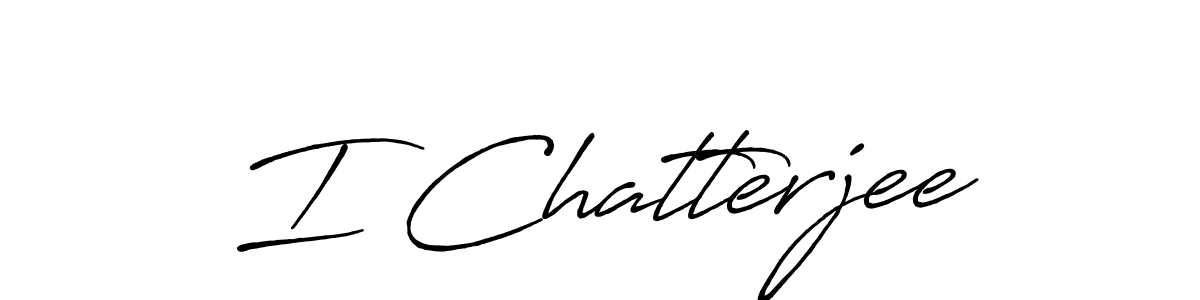 Also we have I Chatterjee name is the best signature style. Create professional handwritten signature collection using Antro_Vectra_Bolder autograph style. I Chatterjee signature style 7 images and pictures png