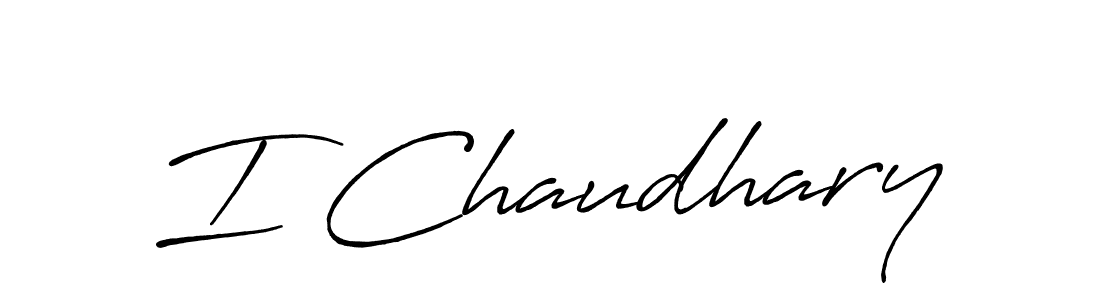 How to make I Chaudhary name signature. Use Antro_Vectra_Bolder style for creating short signs online. This is the latest handwritten sign. I Chaudhary signature style 7 images and pictures png