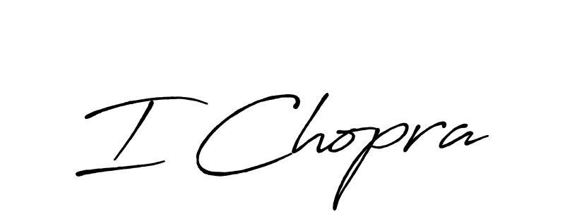 How to make I Chopra signature? Antro_Vectra_Bolder is a professional autograph style. Create handwritten signature for I Chopra name. I Chopra signature style 7 images and pictures png