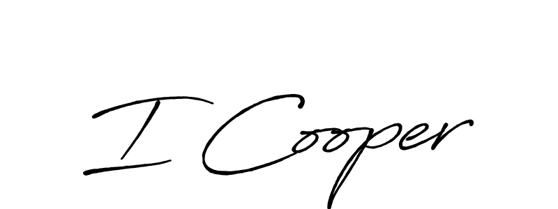 The best way (Antro_Vectra_Bolder) to make a short signature is to pick only two or three words in your name. The name I Cooper include a total of six letters. For converting this name. I Cooper signature style 7 images and pictures png