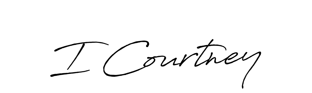 How to make I Courtney signature? Antro_Vectra_Bolder is a professional autograph style. Create handwritten signature for I Courtney name. I Courtney signature style 7 images and pictures png
