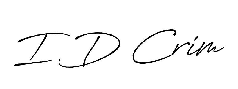 Create a beautiful signature design for name I D Crim. With this signature (Antro_Vectra_Bolder) fonts, you can make a handwritten signature for free. I D Crim signature style 7 images and pictures png