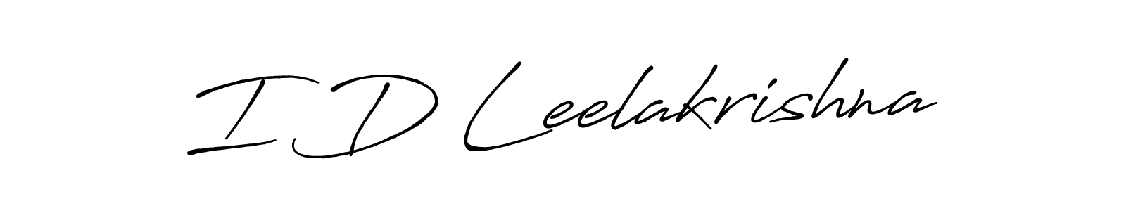 Antro_Vectra_Bolder is a professional signature style that is perfect for those who want to add a touch of class to their signature. It is also a great choice for those who want to make their signature more unique. Get I D Leelakrishna name to fancy signature for free. I D Leelakrishna signature style 7 images and pictures png