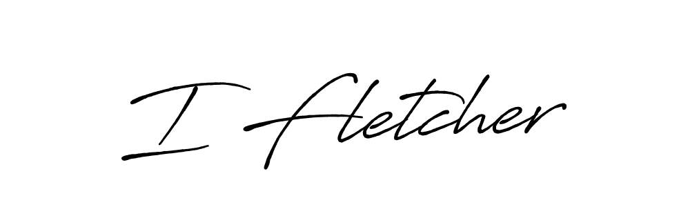 How to make I Fletcher signature? Antro_Vectra_Bolder is a professional autograph style. Create handwritten signature for I Fletcher name. I Fletcher signature style 7 images and pictures png