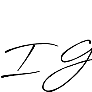 Make a beautiful signature design for name I G. With this signature (Antro_Vectra_Bolder) style, you can create a handwritten signature for free. I G signature style 7 images and pictures png