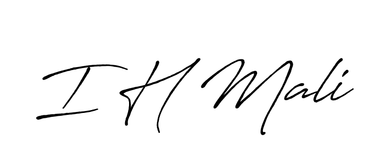 Also we have I H Mali name is the best signature style. Create professional handwritten signature collection using Antro_Vectra_Bolder autograph style. I H Mali signature style 7 images and pictures png