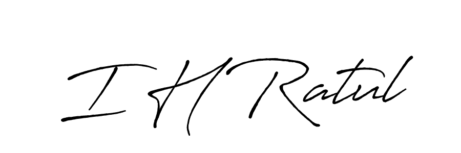 The best way (Antro_Vectra_Bolder) to make a short signature is to pick only two or three words in your name. The name I H Ratul include a total of six letters. For converting this name. I H Ratul signature style 7 images and pictures png
