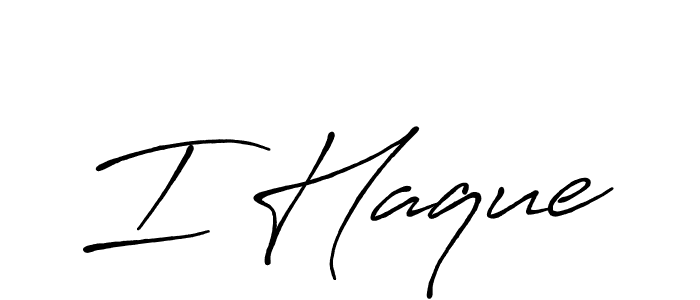 Also we have I Haque name is the best signature style. Create professional handwritten signature collection using Antro_Vectra_Bolder autograph style. I Haque signature style 7 images and pictures png