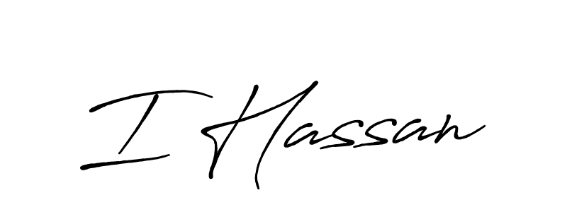 Also You can easily find your signature by using the search form. We will create I Hassan name handwritten signature images for you free of cost using Antro_Vectra_Bolder sign style. I Hassan signature style 7 images and pictures png