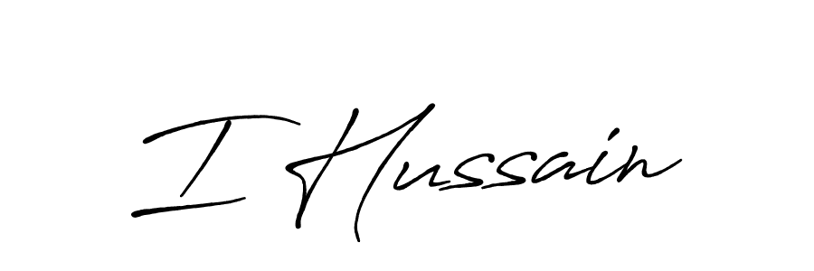 I Hussain stylish signature style. Best Handwritten Sign (Antro_Vectra_Bolder) for my name. Handwritten Signature Collection Ideas for my name I Hussain. I Hussain signature style 7 images and pictures png