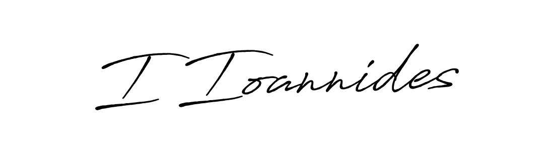 Use a signature maker to create a handwritten signature online. With this signature software, you can design (Antro_Vectra_Bolder) your own signature for name I Ioannides. I Ioannides signature style 7 images and pictures png