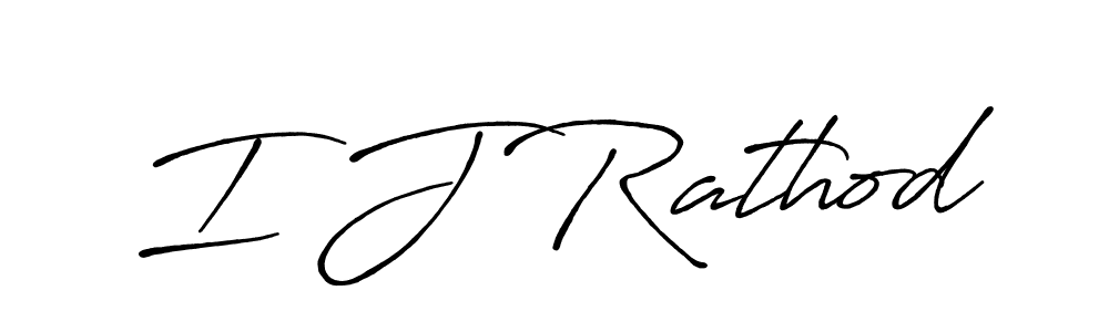 The best way (Antro_Vectra_Bolder) to make a short signature is to pick only two or three words in your name. The name I J Rathod include a total of six letters. For converting this name. I J Rathod signature style 7 images and pictures png