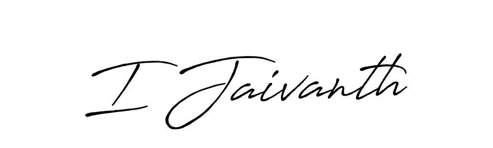 Make a beautiful signature design for name I Jaivanth. With this signature (Antro_Vectra_Bolder) style, you can create a handwritten signature for free. I Jaivanth signature style 7 images and pictures png