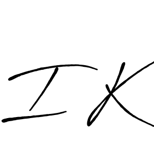 I K stylish signature style. Best Handwritten Sign (Antro_Vectra_Bolder) for my name. Handwritten Signature Collection Ideas for my name I K. I K signature style 7 images and pictures png