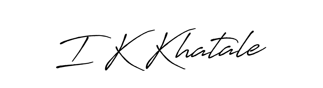 if you are searching for the best signature style for your name I K Khatale. so please give up your signature search. here we have designed multiple signature styles  using Antro_Vectra_Bolder. I K Khatale signature style 7 images and pictures png