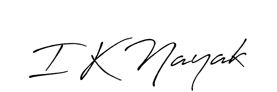 I K Nayak stylish signature style. Best Handwritten Sign (Antro_Vectra_Bolder) for my name. Handwritten Signature Collection Ideas for my name I K Nayak. I K Nayak signature style 7 images and pictures png