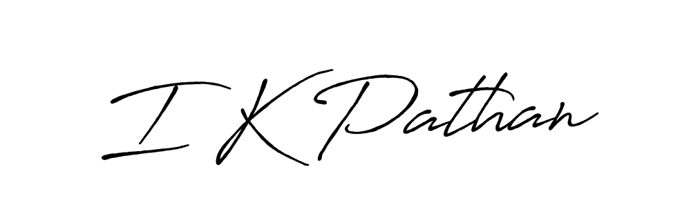 Make a beautiful signature design for name I K Pathan. With this signature (Antro_Vectra_Bolder) style, you can create a handwritten signature for free. I K Pathan signature style 7 images and pictures png