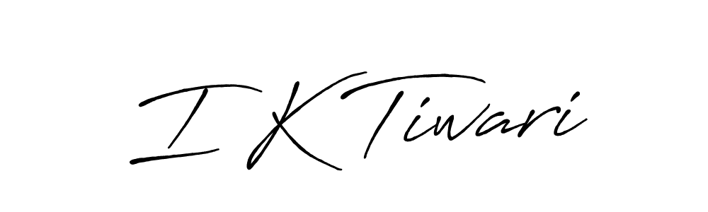 Use a signature maker to create a handwritten signature online. With this signature software, you can design (Antro_Vectra_Bolder) your own signature for name I K Tiwari. I K Tiwari signature style 7 images and pictures png