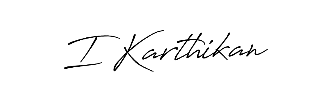 How to make I Karthikan name signature. Use Antro_Vectra_Bolder style for creating short signs online. This is the latest handwritten sign. I Karthikan signature style 7 images and pictures png