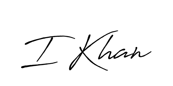 Design your own signature with our free online signature maker. With this signature software, you can create a handwritten (Antro_Vectra_Bolder) signature for name I Khan. I Khan signature style 7 images and pictures png