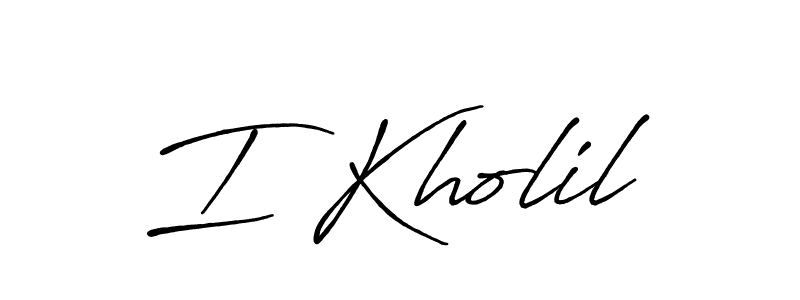 Also we have I Kholil name is the best signature style. Create professional handwritten signature collection using Antro_Vectra_Bolder autograph style. I Kholil signature style 7 images and pictures png
