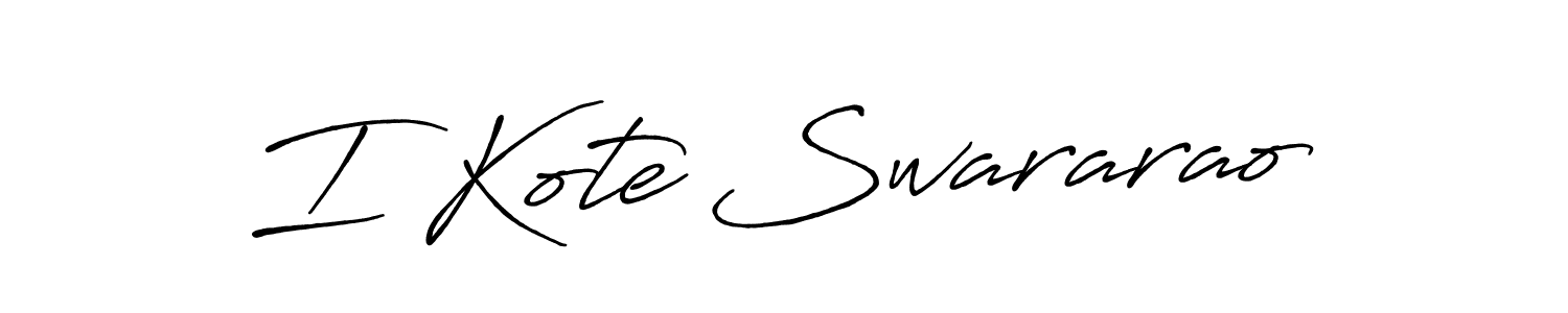 Make a beautiful signature design for name I Kote Swararao. With this signature (Antro_Vectra_Bolder) style, you can create a handwritten signature for free. I Kote Swararao signature style 7 images and pictures png