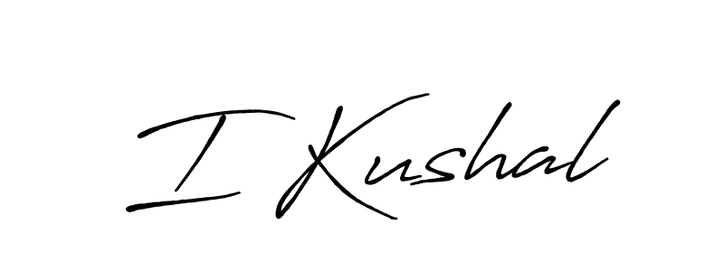 Make a beautiful signature design for name I Kushal. With this signature (Antro_Vectra_Bolder) style, you can create a handwritten signature for free. I Kushal signature style 7 images and pictures png