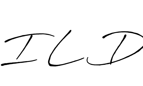 Also You can easily find your signature by using the search form. We will create I L D name handwritten signature images for you free of cost using Antro_Vectra_Bolder sign style. I L D signature style 7 images and pictures png