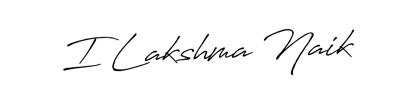 Create a beautiful signature design for name I Lakshma Naik. With this signature (Antro_Vectra_Bolder) fonts, you can make a handwritten signature for free. I Lakshma Naik signature style 7 images and pictures png