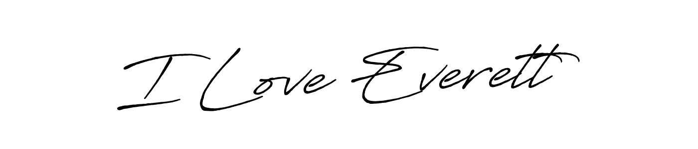 Design your own signature with our free online signature maker. With this signature software, you can create a handwritten (Antro_Vectra_Bolder) signature for name I Love Everett. I Love Everett signature style 7 images and pictures png