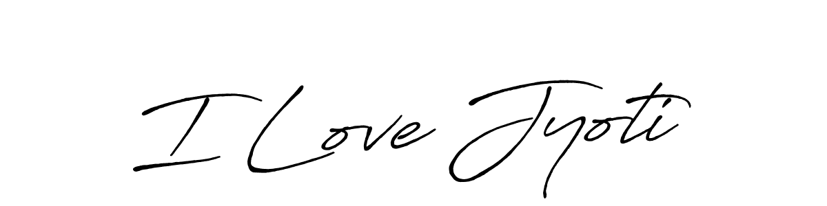 Make a beautiful signature design for name I Love Jyoti. With this signature (Antro_Vectra_Bolder) style, you can create a handwritten signature for free. I Love Jyoti signature style 7 images and pictures png