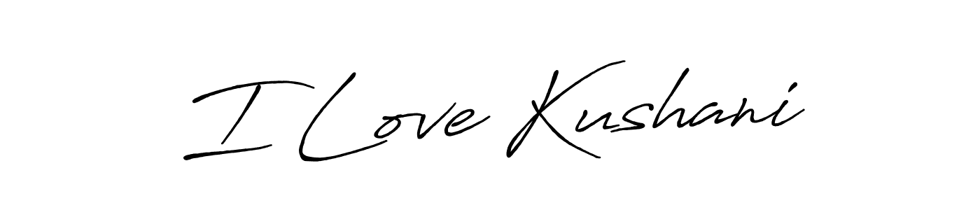 How to make I Love Kushani signature? Antro_Vectra_Bolder is a professional autograph style. Create handwritten signature for I Love Kushani name. I Love Kushani signature style 7 images and pictures png